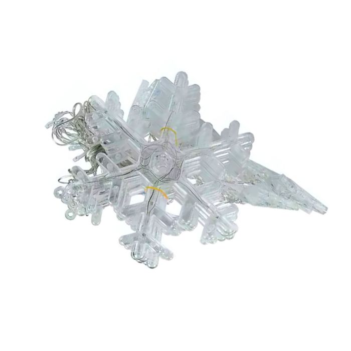 Гірлянда штора 3х0,9 м сніжинка зірка на 145 LED лампочок світлодіодна 10 шт 1733065ML