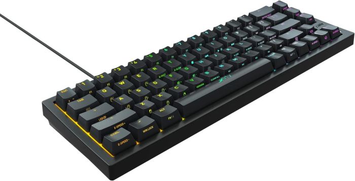 Keyboard mechanical Xtrfy K5 68Key, Kailh Red, USB-A, EN/UA, Hot-swap, RGB, Чорний