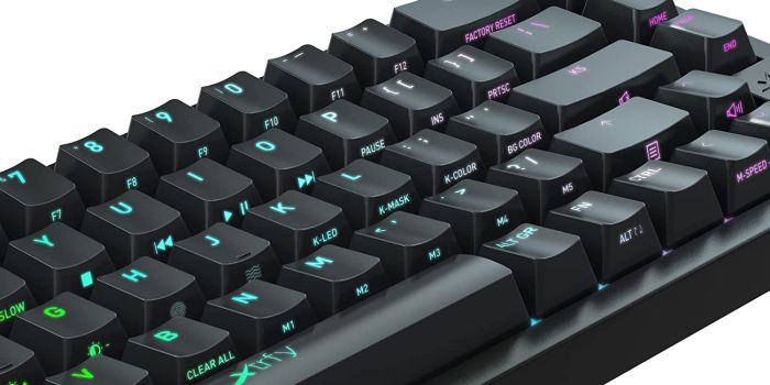 Keyboard mechanical Xtrfy K5 68Key, Kailh Red, USB-A, EN/UA, Hot-swap, RGB, Чорний