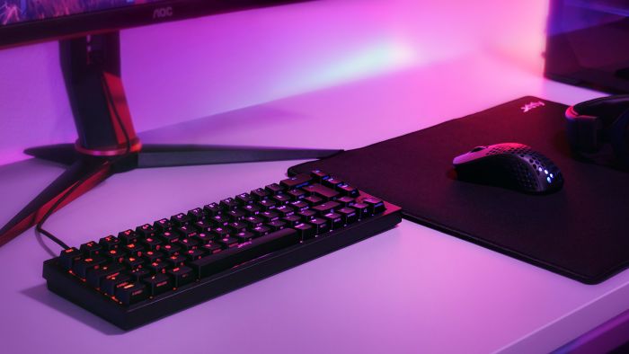 Keyboard mechanical Xtrfy K5 68Key, Kailh Red, USB-A, EN/UA, Hot-swap, RGB, Чорний
