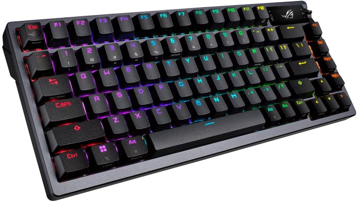 Клавіатура механічна ASUS ROG Azoth, 81key, NX Red, USB-A/WL/BT, EN, RGB, чорний