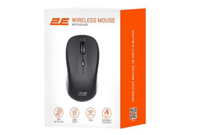 Миша 2E MF216, WL, чорний