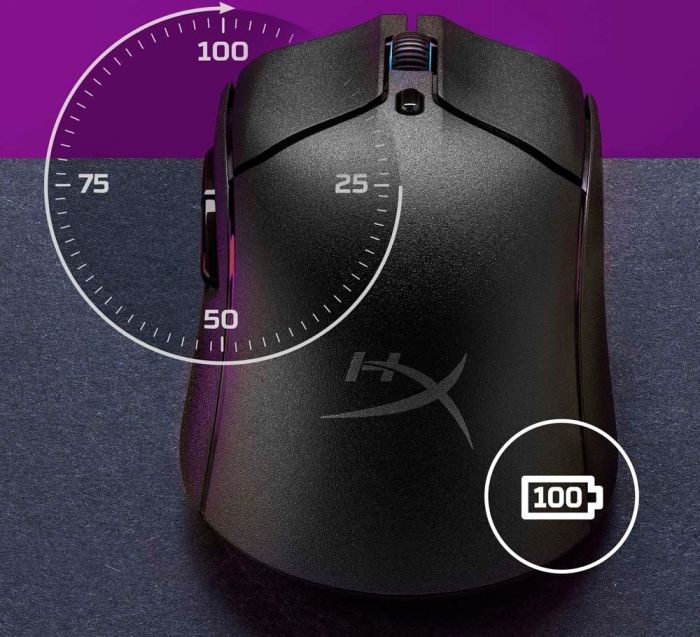 Миша HyperX Pulsefire Haste 2, RGB, USB-A/WL/BT, чорний