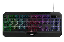 Клавіатура мембранна 2E GAMING KG315 110key, USB-A, EN/UA, RGB, чорний