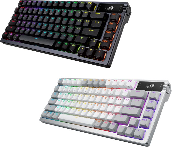 Клавіатура механічна ASUS ROG Azoth 81key, NX Red, USB-A/WL/BT, EN, RGB, білий