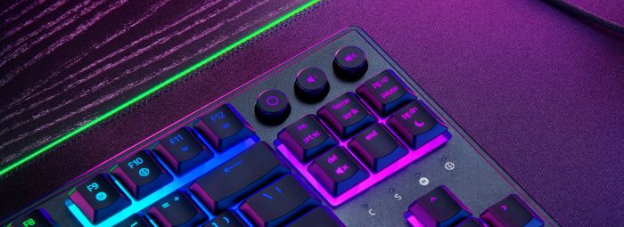 Клавіатура механічна Razer Ornata V3 TKL 84key, Mecha-Membrane Switch, USB-A, EN/UK, RGB, чорний