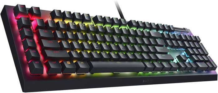Клавіатура механічна Razer BlackWidow V4 X, 110key, Yellow Switch, USB-A, EN/RU, RGB, чорний