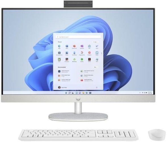 HP AiO All-in-One 27" FHD IPS AG, Intel U7-155U, 16GB, F512GB, UMA, WiFi, km+m, DOS, white