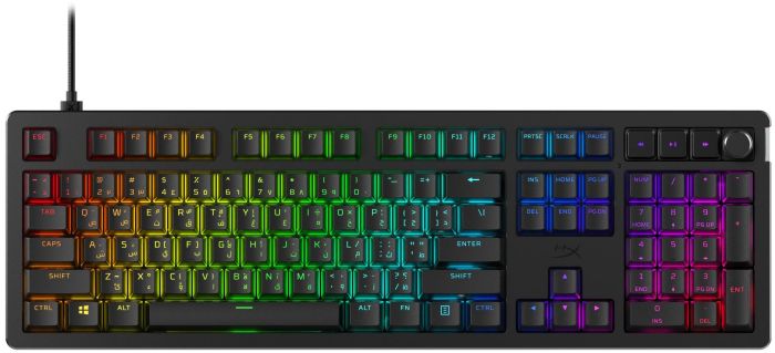 Клавіатура механічна HyperX Alloy Rise 106key, Red, USB-A, EN/UA, RGB, чорний