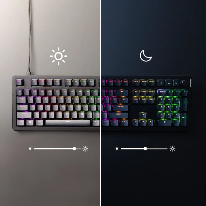 Клавіатура механічна HyperX Alloy Rise 106key, Red, USB-A, EN/UA, RGB, чорний