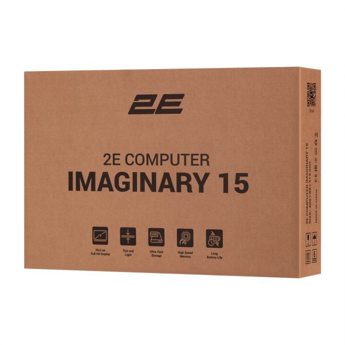 Ноутбук 2E Imaginary 15.6" FHD IPS AG, Intel i7-1355U, 16GB, F512GB, UMA, DOS, Черный