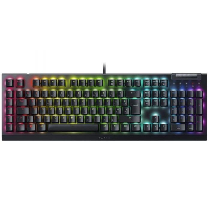 Клавіатура механічна Razer BlackWidow V4 X 110key, Green Switch, USB-A, EN/RU, RGB, чорний