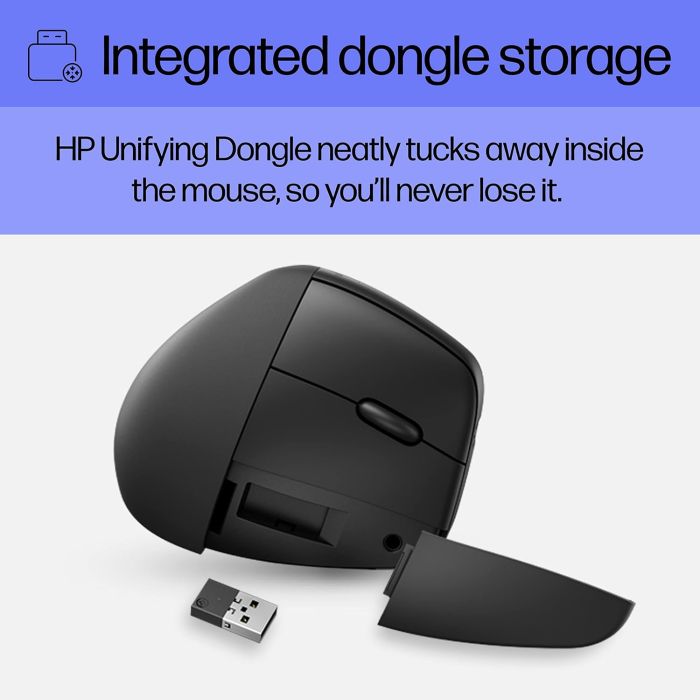 Миша HP 920 Ergonomic Vertical, WL/BT, чорний