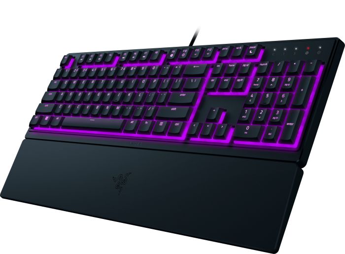 Клавіатура мембранна Razer Ornata V3 X 104key, USB-A, EN/UK, RGB, чорний