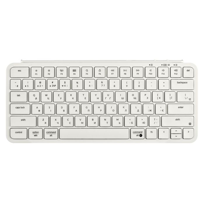 Клавіатура мембрана Keychron B1 Pro, USB/WL/BT, ivory white