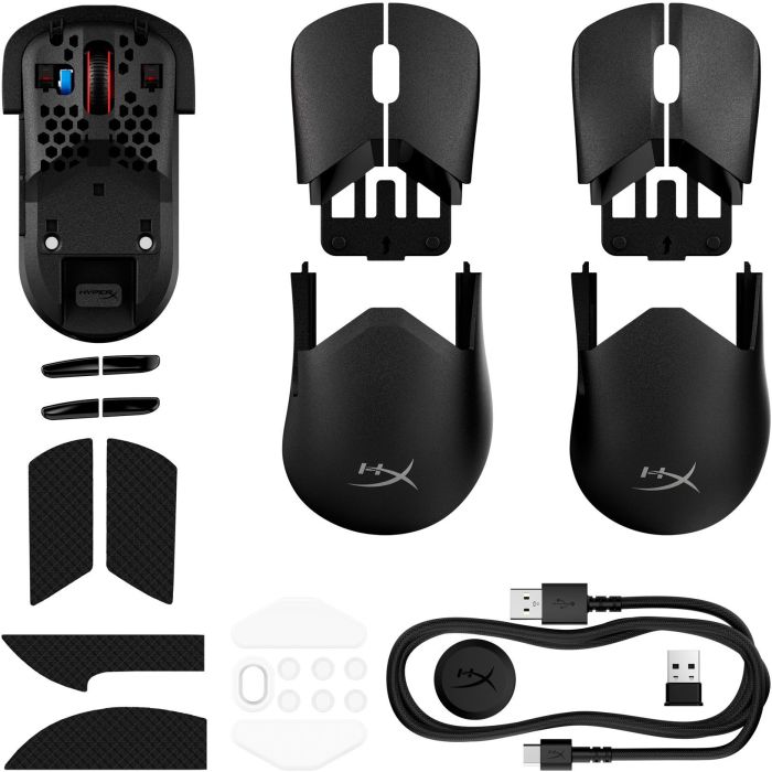 Миша HyperX Pulsefire SAGA PRO, RGB, USB-A/WL/BT, чорний