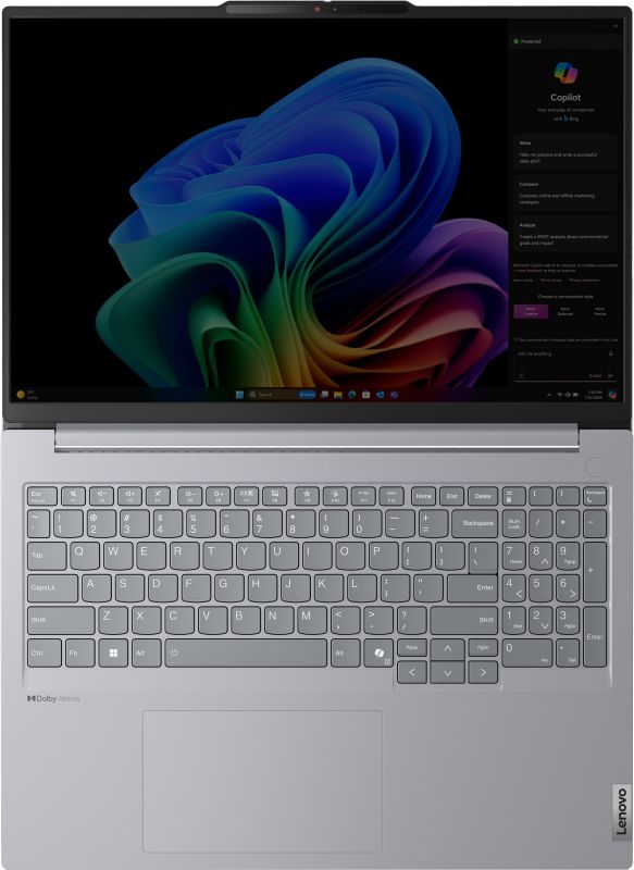 Ноутбук Lenovo ThinkBook 16-G7 16" WUXGA IPS AG, Snapdragon X Plus X1P-42-100, 16GB, F512GB, UMA, Win11P, сірий