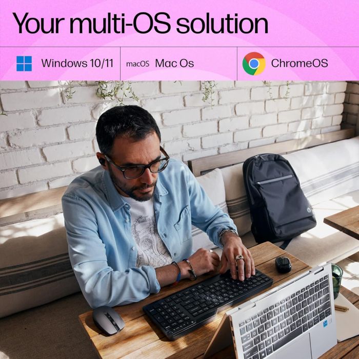 Клавіатура мембранна HP 460 Multi-Device key, BT, EN/UK, чорний