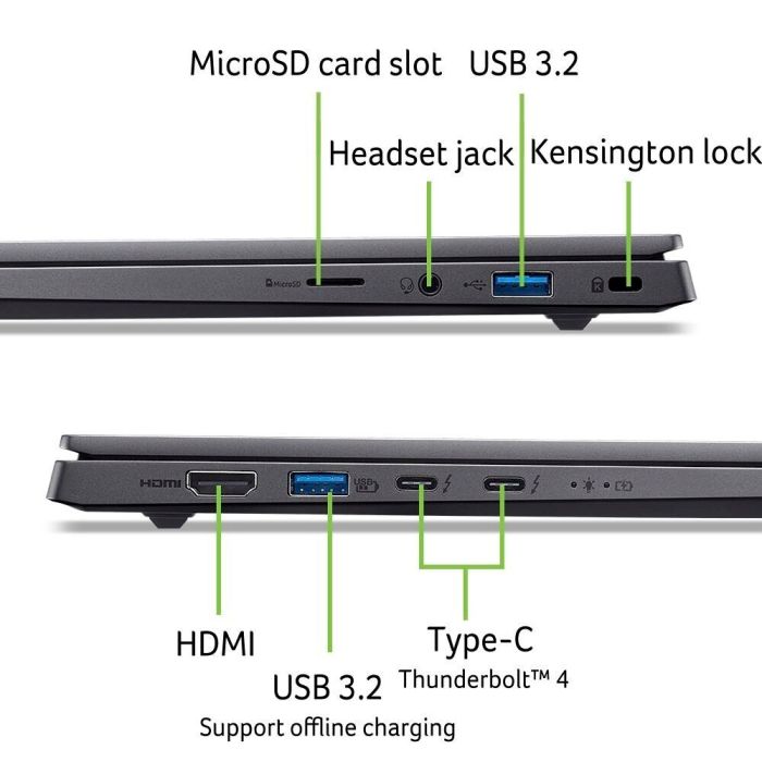Ноутбук Acer Swift X 14 SFX14-73G 14.5" 2.8K OLED, Intel U7-255H, 32GB, F1TB, NVD5060-8, Win11, сірий