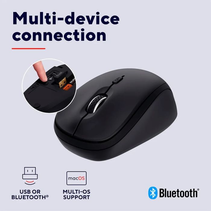 Миша Trust Yvi+ Compact Multi-Device, WL/BT/USB-A, чорний