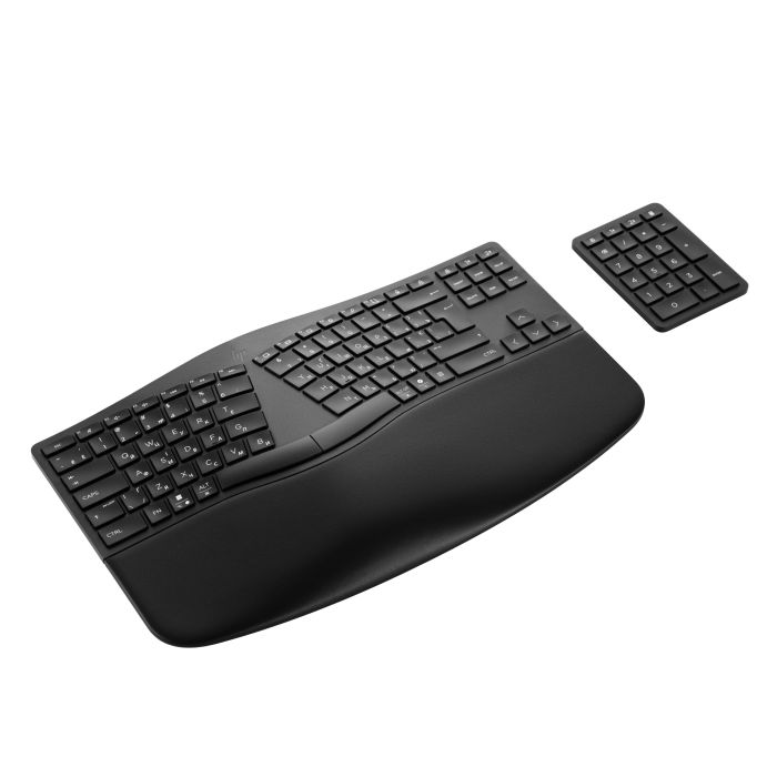 Клавіатура мембранна HP 960 BLK Ergonomic split-zone, 112key, BT, EN/UK, чорний
