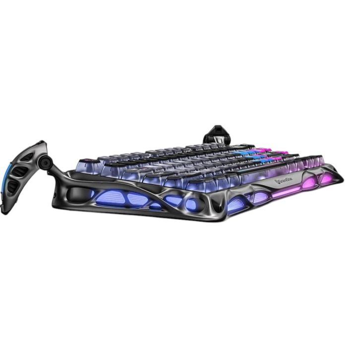 Клавіатура механічна GravaStar Mercury K1 Pro 80keys, GravaStar x Kailh Speedy Mint, BT/WL/USB, cyberpunk