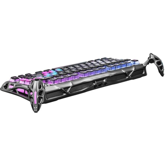Клавіатура механічна GravaStar Mercury K1 Pro 80keys, GravaStar x Kailh Speedy Mint, BT/WL/USB, cyberpunk