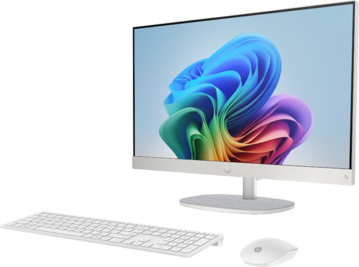 Комп'ютер персональний моноблок HP All-in-One 23.8" FHD IPS AG, AMD R5-340 AI, 16GB, F512GB, UMA, WiFi, кл+м, Win11, білий