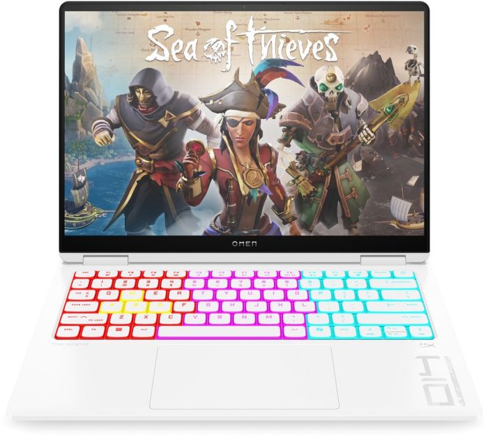 HP Notebook OMEN Transcend 14-fb1014ua 14" 3K OLED, Intel U7-255H, 32GB, F2TB, NVD5060-8, DOS, білий