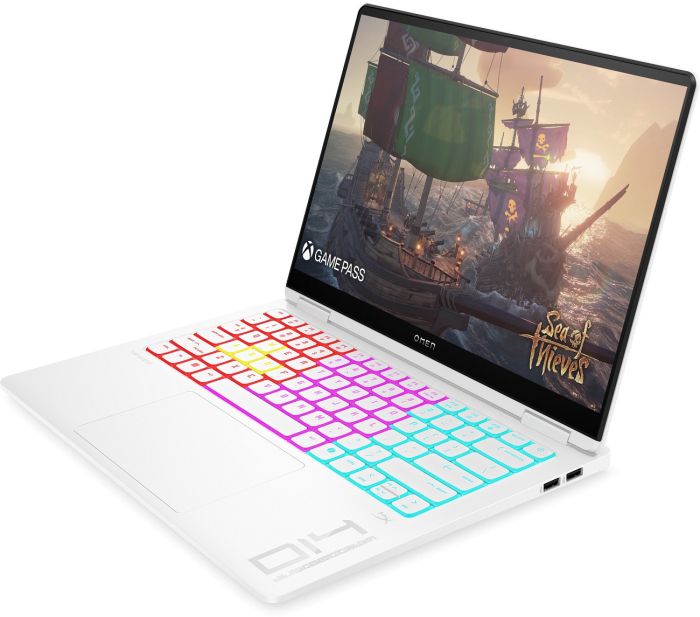 Ноутбук HP OMEN Transcend 14-fb1006ua 14" 3K OLED, Intel U7-255H, 32GB, F1TB, NVD5060-8, Win11, білий