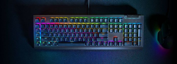 Клавіатура механічна Razer BlackWidow V4 X 110key, Green Switch, USB-A, EN/RU, RGB, чорний