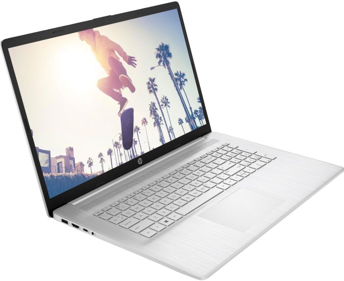 HP Notebook 17-cp2039ua 17.3" FHD IPS AG, AMD R5-7520U, 16GB, F1TB, UMA, DOS, сріблястий
