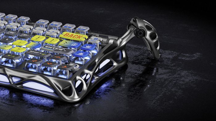 Клавіатура механічна GravaStar Mercury K1 Pro 80keys, GravaStar x Kailh Speedy Mint, BT/WL/USB, Interstellar Silver