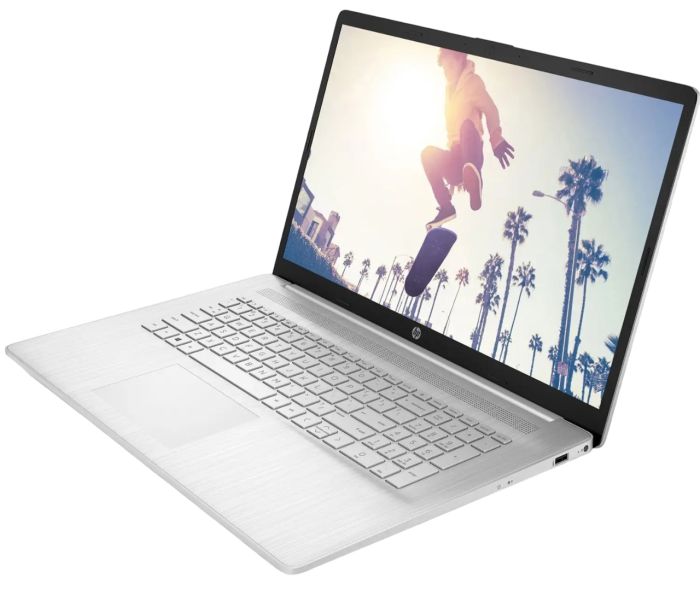 HP Notebook 17-cp3017ua 17.3" FHD IPS AG, AMD R7-7730U, 16GB, F1TB, UMA, DOS, silver