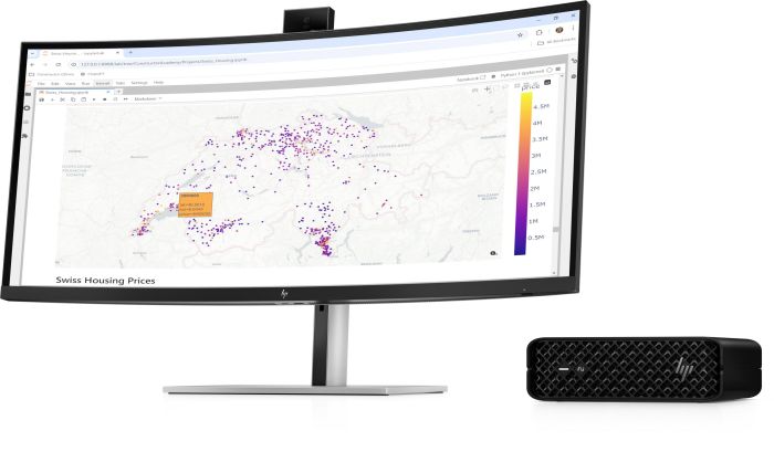 HP WS Z2 Mini G1i, Intel U7-265, 16GB, F512GB, NVD A1000-8, WiFi, kb+m, Win11P