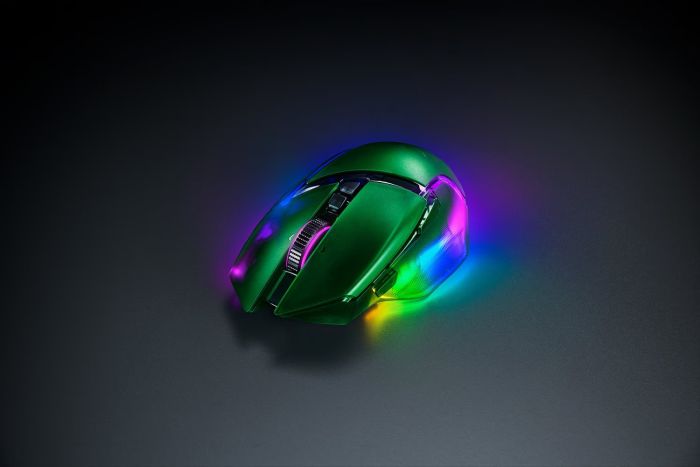 Миша Razer Basilisk V3 Pro 35K, RGB, USB-A/WL/BT, Phantom Green Ed.