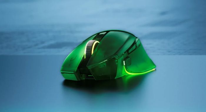 Миша Razer Basilisk V3 Pro 35K, RGB, USB-A/WL/BT, Phantom Green Ed.