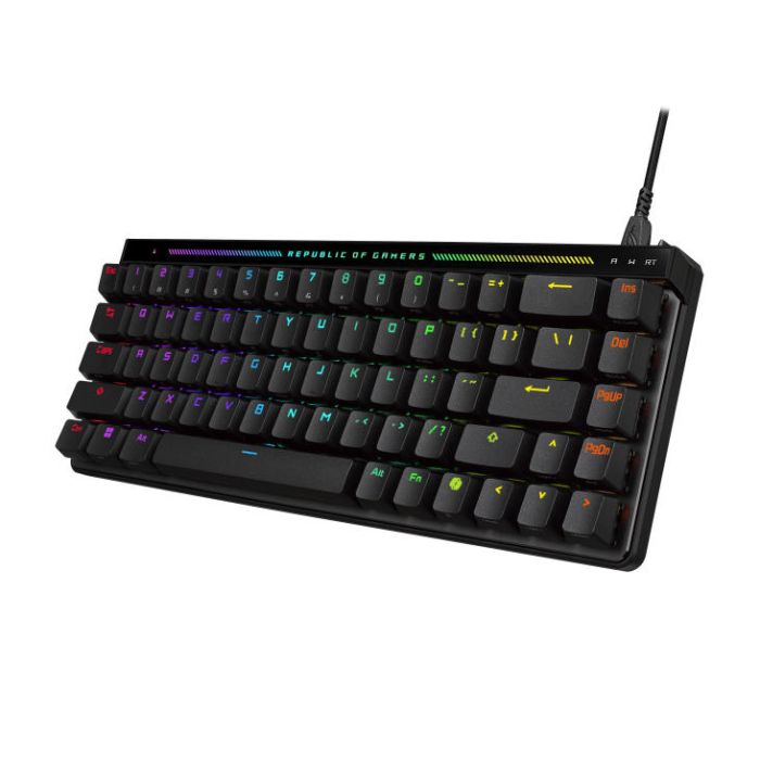 Клавіатура механічна ASUS ROG Falchion Ace HFX, 68key, HFX Magnetic Switches, USB-A, EN/UK, RGB, чорний