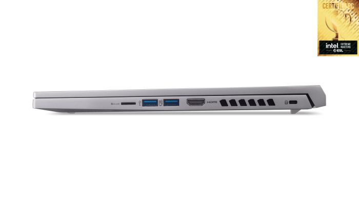 Ноутбук Acer Predator Triton Neo 16 PTN16-51 16" WQXGA, Intel U9-185H, 32GB, F1TB, NVD4060-8, Lin, сріблястий