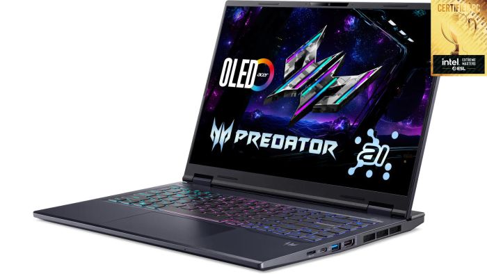 Ноутбук Acer Predator Helios Neo 14 PHN14-71 14.5" WQXGA IPS, Intel U9-285H, 32GB, F1TB, NVD5070-8, Lin, чорний