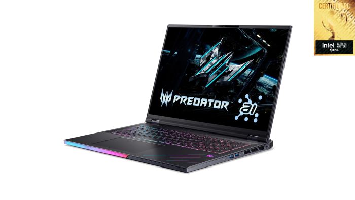 Ноутбук Acer Predator Helios 18 PH18-73 18" WQUXGA IPS, Intel U9-275HX, 64GB, F2TB, NVD5090-24, Lin, черный