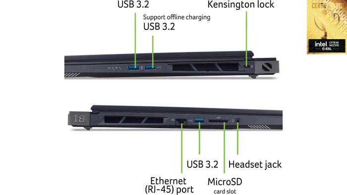 Ноутбук Acer Predator Helios 18 PH18-73 18" WQXGA IPS, Intel U9-275HX, 64GB, F2TB, NVD5080-16, Lin, черный