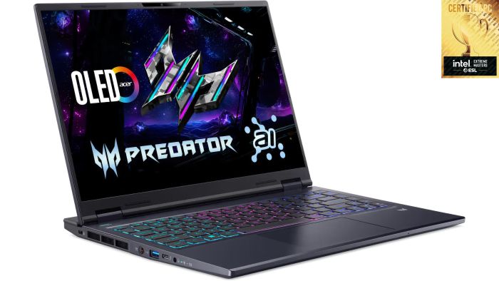 Ноутбук Acer Predator Helios Neo 14 PHN14-71 14.5" 2.8K OLED, Intel U9-285H, 32GB, F1TB, NVD5070-8, Lin, чорний