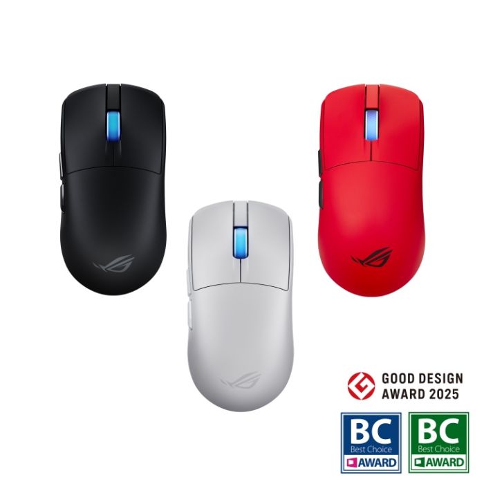 Миша ASUS ROG Harpe II Ace, USB-A/WL/BT, червоний