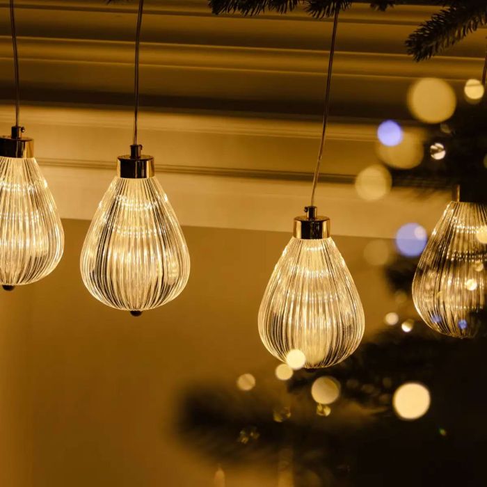 Гірлянда штора з фігурками Повітряна куля 3 метри 6 ламп тепле жовте світло 6L3MBAL