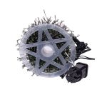 Гірлянда роса мішура 30 метрів хвойна лапа 640 led світлодіодів зелений дріт жовто-блакитна D1750Y