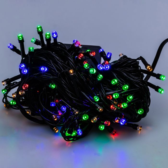 Гірлянда нитка 10м на світлодіодна чорний провід 8 режимів роботи M200LEDML