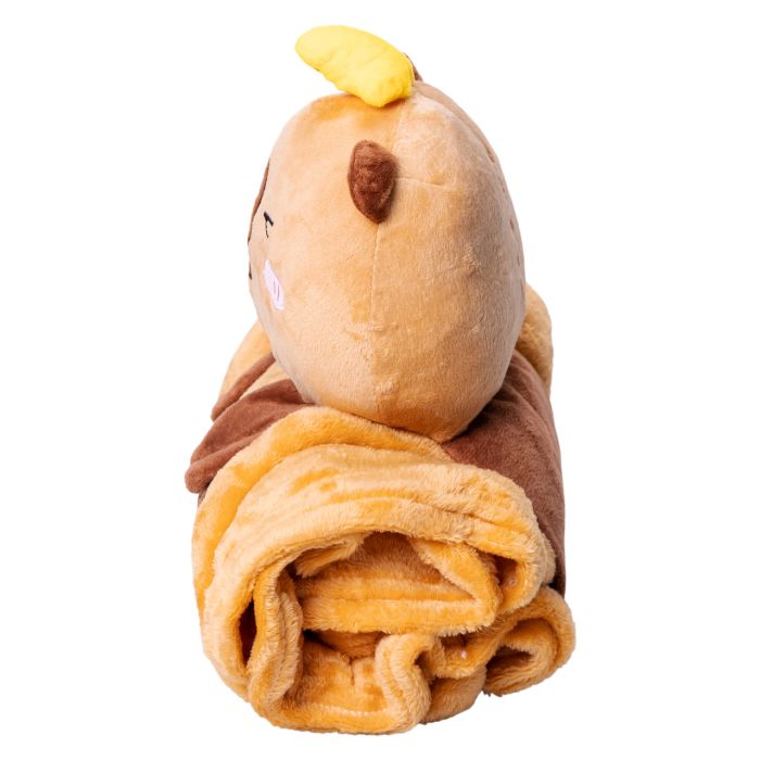 М'яка іграшка-плед Зайчик 120×160 (см) 2 в 1 Коричневий Colorful Home 5616-68BR