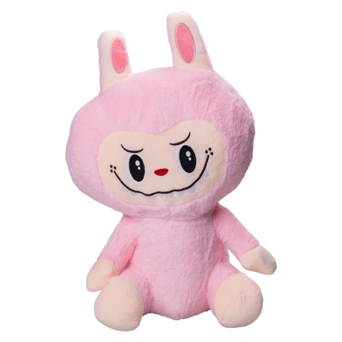 М'яка іграшка-плед, подушка 3 в 1 Лабубу 50 см Рожевий ТМ COLORFUL HOME LAB2P