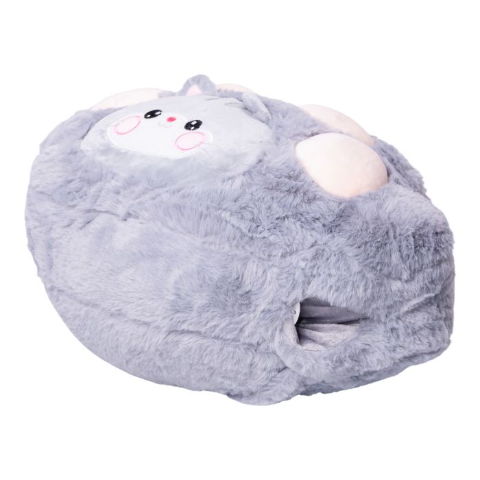 М'яка іграшка-подушка з пледом всередині Котик 120×160 (см) Сірий Colorful Home 5616-66G